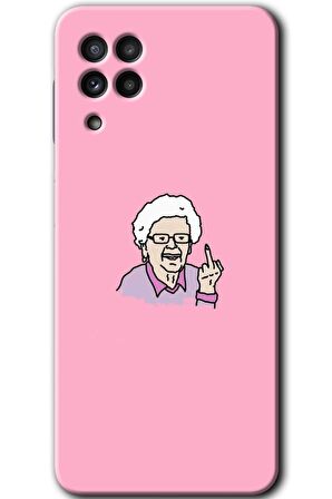 Galaxy A22 Kılıf HD Desen Baskılı Arka Kapak - Bad Grandmother 