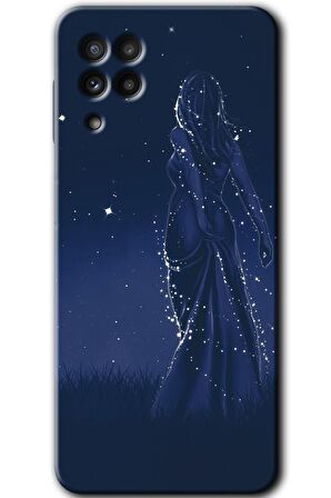 Galaxy A22 Kılıf HD Desen Baskılı Arka Kapak - Gecenin Kraliçesi 