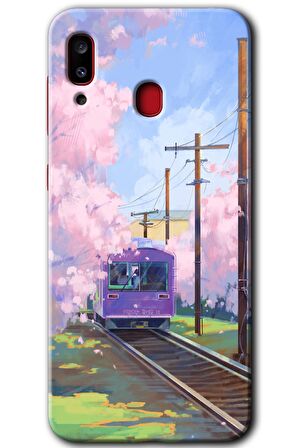 Galaxy A30 Kılıf HD Desen Baskılı Arka Kapak - Rails Paint 