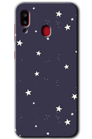 Galaxy A30 Kılıf HD Desen Baskılı Arka Kapak - Gökyüzü Yıldız 