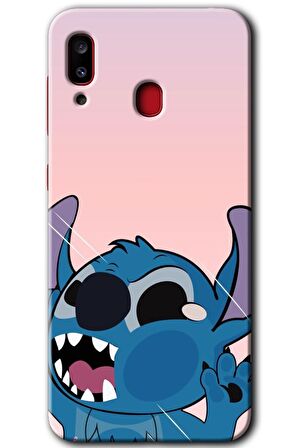 Galaxy A30 Kılıf HD Desen Baskılı Arka Kapak - Stitch 