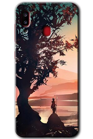 Galaxy A30 Kılıf HD Desen Baskılı Arka Kapak - Yalnız Savaşcı 