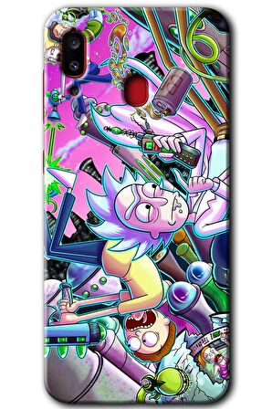 Galaxy A30 Kılıf HD Desen Baskılı Arka Kapak - Graffiti Çizgi Film 