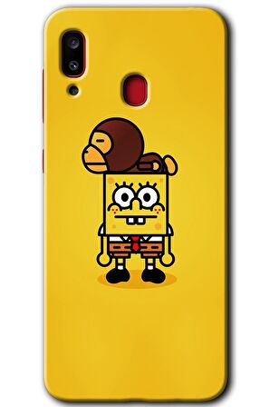 Galaxy A30 Kılıf HD Desen Baskılı Arka Kapak - Sünger Bob 
