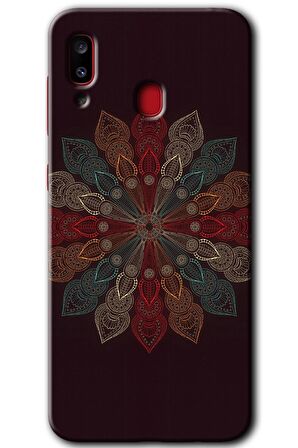 Galaxy A30 Kılıf HD Desen Baskılı Arka Kapak - Mandala Flower Wal 