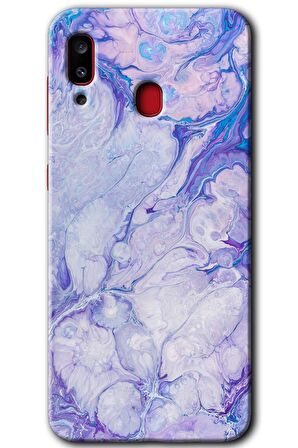 Galaxy A30 Kılıf HD Desen Baskılı Arka Kapak - Spots Lilac 
