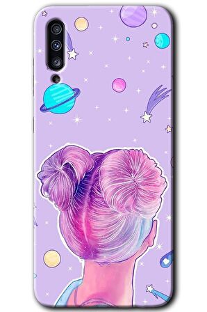 Galaxy A30s Kılıf HD Desen Baskılı Arka Kapak - Uzaylı Kız 