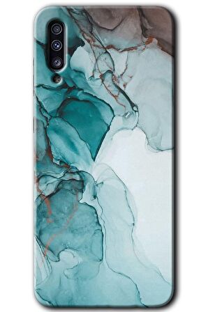 Galaxy A30s Kılıf HD Desen Baskılı Arka Kapak - Buzul Mermer 