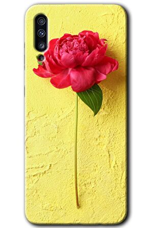 Galaxy A30s Kılıf HD Desen Baskılı Arka Kapak - Kırmızı Gül 