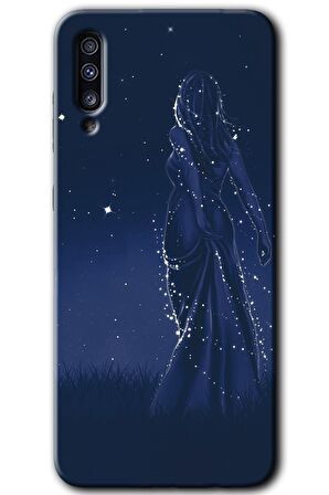 Galaxy A30s Kılıf HD Desen Baskılı Arka Kapak - Gecenin Kraliçesi 