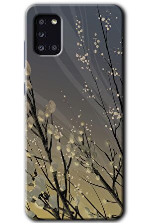 Galaxy A31 Kılıf HD Desen Baskılı Arka Kapak - Branches Flowers 