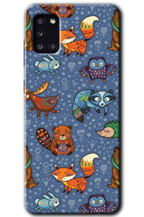 Galaxy A31 Kılıf HD Desen Baskılı Arka Kapak - Animals Funny 