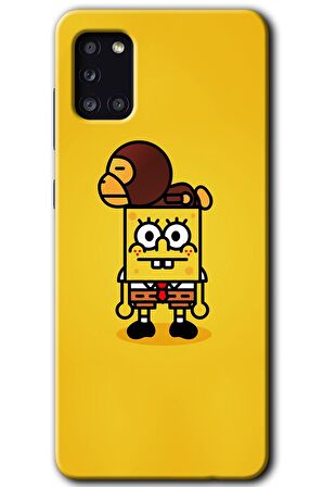 Galaxy A31 Kılıf HD Desen Baskılı Arka Kapak - Sünger Bob 