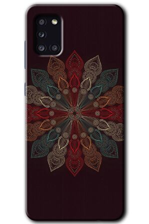 Galaxy A31 Kılıf HD Desen Baskılı Arka Kapak - Mandala Flower Wal 