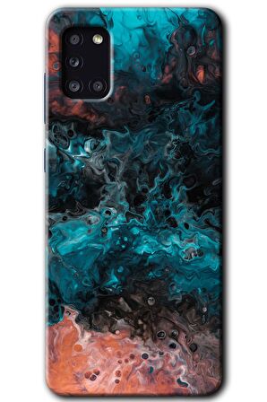 Galaxy A31 Kılıf HD Desen Baskılı Arka Kapak - Liquid Colorfull 