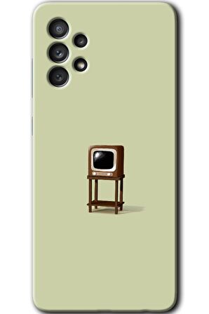 Galaxy A32 4G Kılıf HD Desen Baskılı Arka Kapak - Retro-TV 