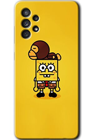 Galaxy A32 4G Kılıf HD Desen Baskılı Arka Kapak - Sünger Bob 