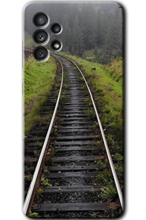 Galaxy A32 4G Kılıf HD Desen Baskılı Arka Kapak - Tren Yolu 
