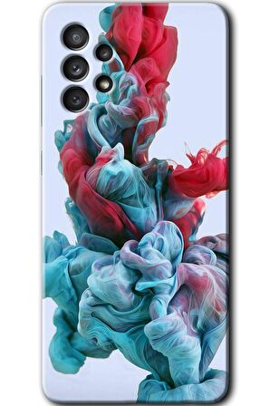 Galaxy A32 4G Kılıf HD Desen Baskılı Arka Kapak - Renkli Karışım 