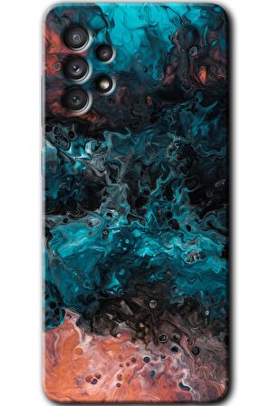 Galaxy A32 4G Kılıf HD Desen Baskılı Arka Kapak - Liquid Colorfull 