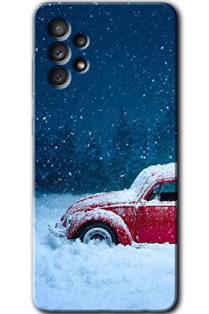Galaxy A33 Kılıf HD Desen Baskılı Arka Kapak - Karlı Vosvos 