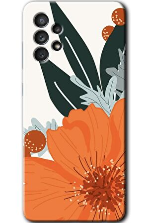 Galaxy A33 Kılıf HD Desen Baskılı Arka Kapak - Portakal Çiçeği 