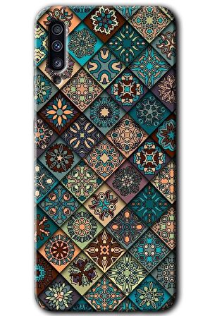 Galaxy A50 Kılıf HD Desen Baskılı Arka Kapak - Mat Mandala 