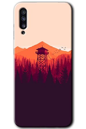 Galaxy A50 Kılıf HD Desen Baskılı Arka Kapak - Gözlem Kulesi 