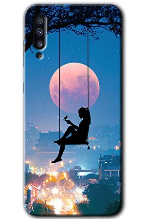 Galaxy A50s Kılıf HD Desen Baskılı Arka Kapak - Yalnız Kadın 