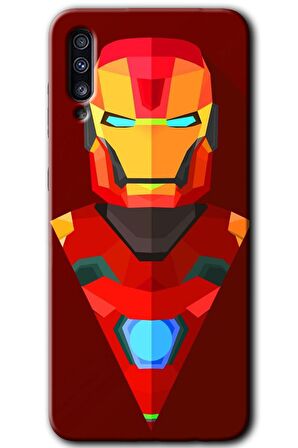 Galaxy A50s Kılıf HD Desen Baskılı Arka Kapak - İron Man Çizim 