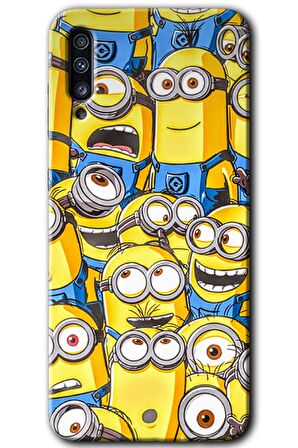 Galaxy A50s Kılıf HD Desen Baskılı Arka Kapak - Minion Ordusu 