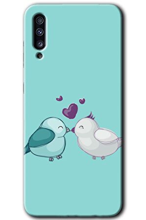 Galaxy A50s Kılıf HD Desen Baskılı Arka Kapak - Mutlu Kuşlar 