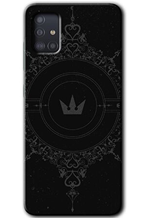 Galaxy A51 Kılıf HD Desen Baskılı Arka Kapak - Siyah Mandala 1 