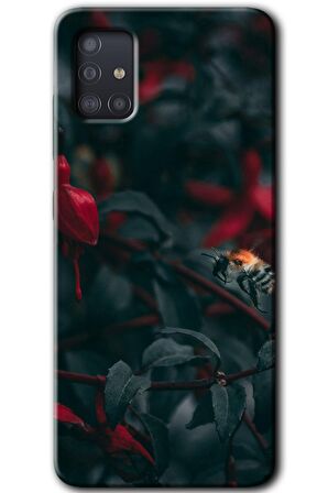 Galaxy A51 Kılıf HD Desen Baskılı Arka Kapak - Avcı Arı 