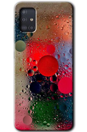 Galaxy A51 Kılıf HD Desen Baskılı Arka Kapak - Wet Bubbles 