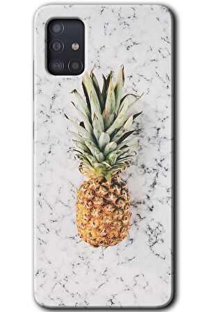 Galaxy A51 Kılıf HD Desen Baskılı Arka Kapak - Ananas 