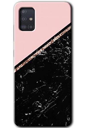 Galaxy A51 Kılıf HD Desen Baskılı Arka Kapak - Yarım Mermer 