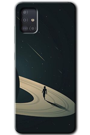 Galaxy A51 Kılıf HD Desen Baskılı Arka Kapak - Space Planet 
