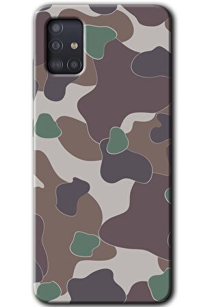 Galaxy A51 Kılıf HD Desen Baskılı Arka Kapak - Kamuflaj 11 