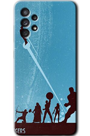 Galaxy A52 Kılıf HD Desen Baskılı Arka Kapak - Avengers Team 