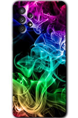 Galaxy A52 Kılıf HD Desen Baskılı Arka Kapak - Smoke Colorful 