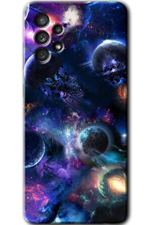 Galaxy A52s Kılıf HD Desen Baskılı Arka Kapak - Gezegen Karışımı 