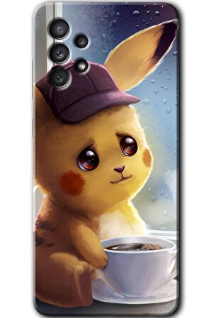 Galaxy A52s Kılıf HD Desen Baskılı Arka Kapak - Üzgün Pikaçu 