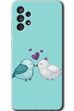 Galaxy A52s Kılıf HD Desen Baskılı Arka Kapak - Mutlu Kuşlar 