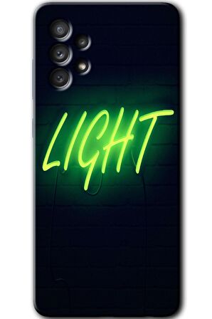 Galaxy A52s Kılıf HD Desen Baskılı Arka Kapak - Neon İnscription 