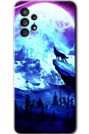 Galaxy A53 Kılıf HD Desen Baskılı Arka Kapak - Mega Kurt 