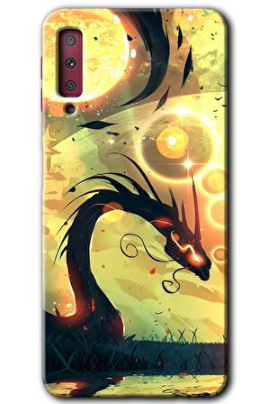 Galaxy A7 2018 Kılıf HD Desen Baskılı Arka Kapak - Digital Dragon 