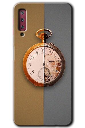 Galaxy A7 2018 Kılıf HD Desen Baskılı Arka Kapak - Clocks Artwork 