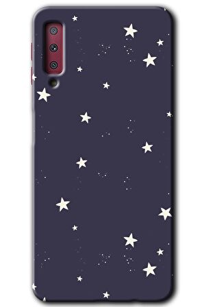 Galaxy A7 2018 Kılıf HD Desen Baskılı Arka Kapak - Gökyüzü Yıldız 