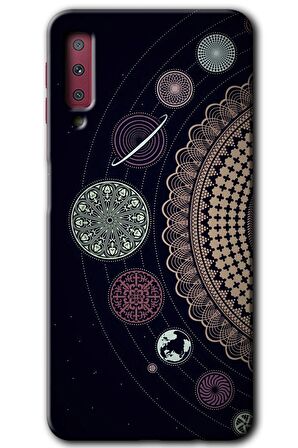 Galaxy A7 2018 Kılıf HD Desen Baskılı Arka Kapak - Gezegen Döngüsü 